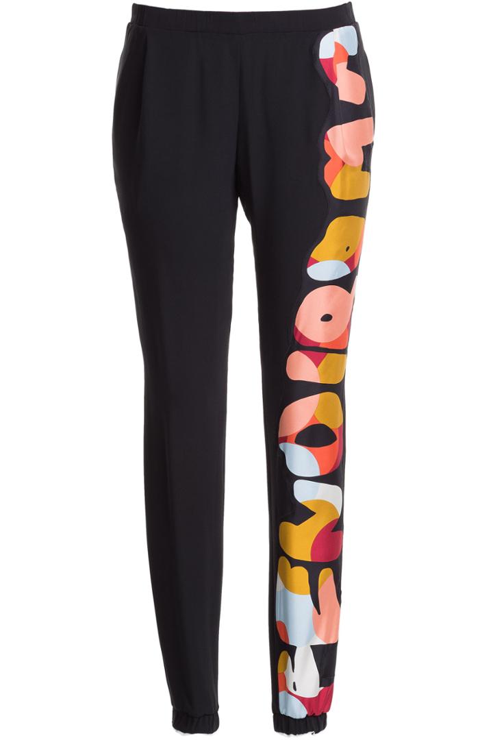 Fendi Fendi Graffiti Print Silk Trousers - Black