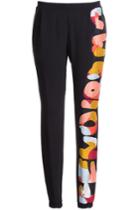 Fendi Fendi Graffiti Print Silk Trousers - Black