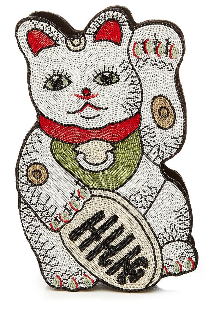 Olympia Le-tan Olympia Le-tan Manekineko Embellished Clutch - Multicolored