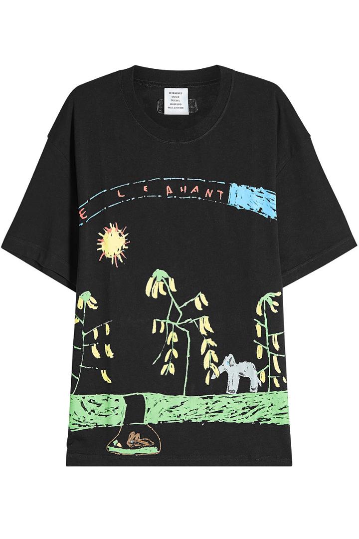 Vetements Vetements Elephant Luis Printed Cotton T-shirt