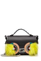 Fendi Fendi Embellished Leather Double Baguette Shoulder Bag - Multicolor