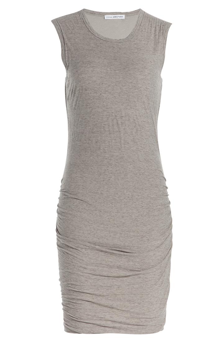 James Perse Draped Cotton Jersey Dress