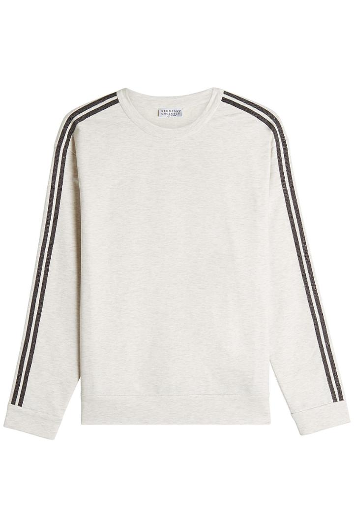 Brunello Cucinelli Brunello Cucinelli Cotton Sweatshirt With Bead Embellishment