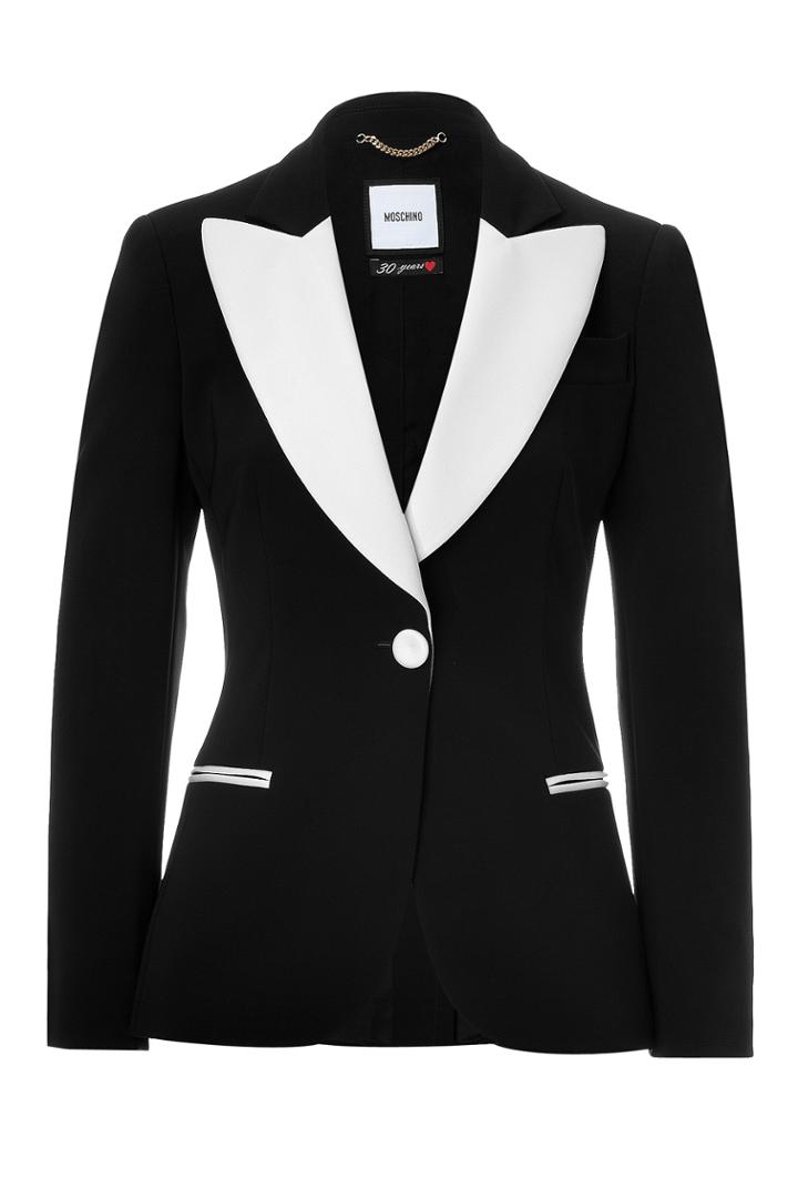 Moschino Moschino Two-tone Tuxedo Blazer - Black