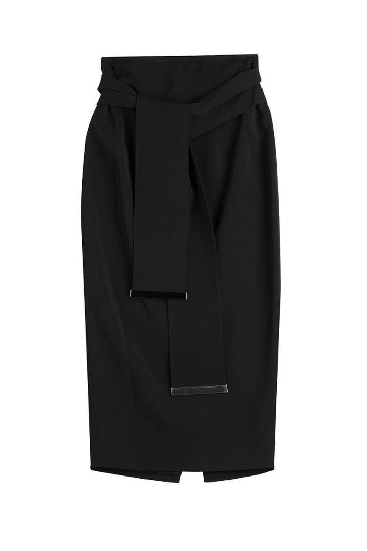 Preen Preen Stretch Jersey Belted Pencil Skirt
