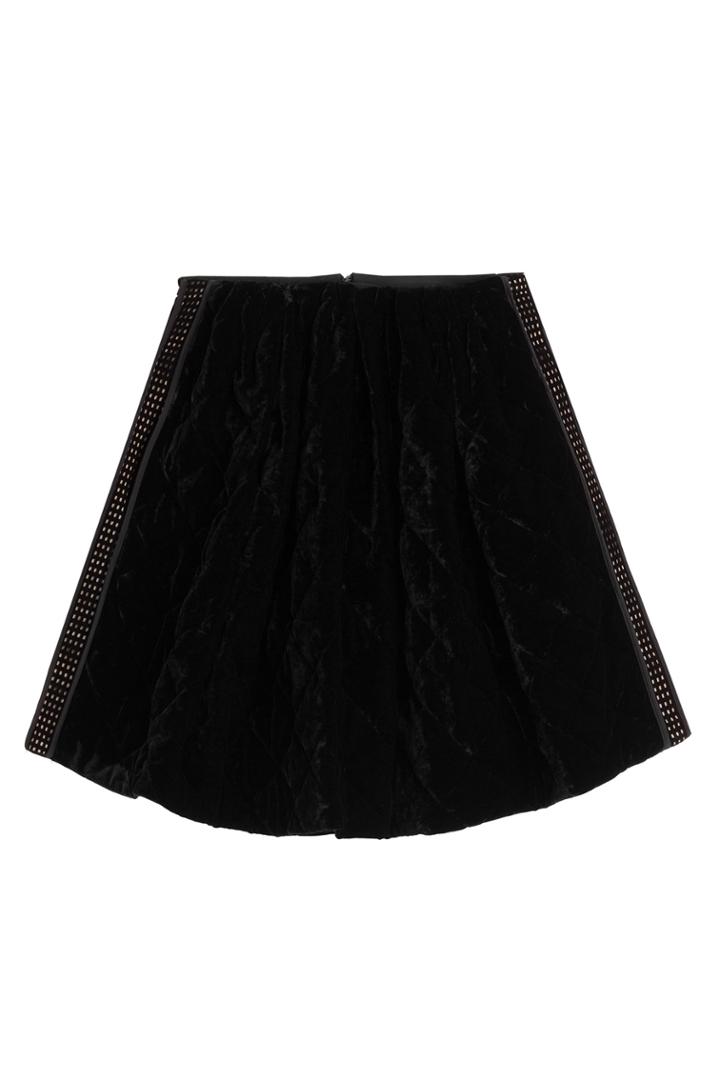 Fendi Fendi Velvet Skirt With Cutout Paneling - Black