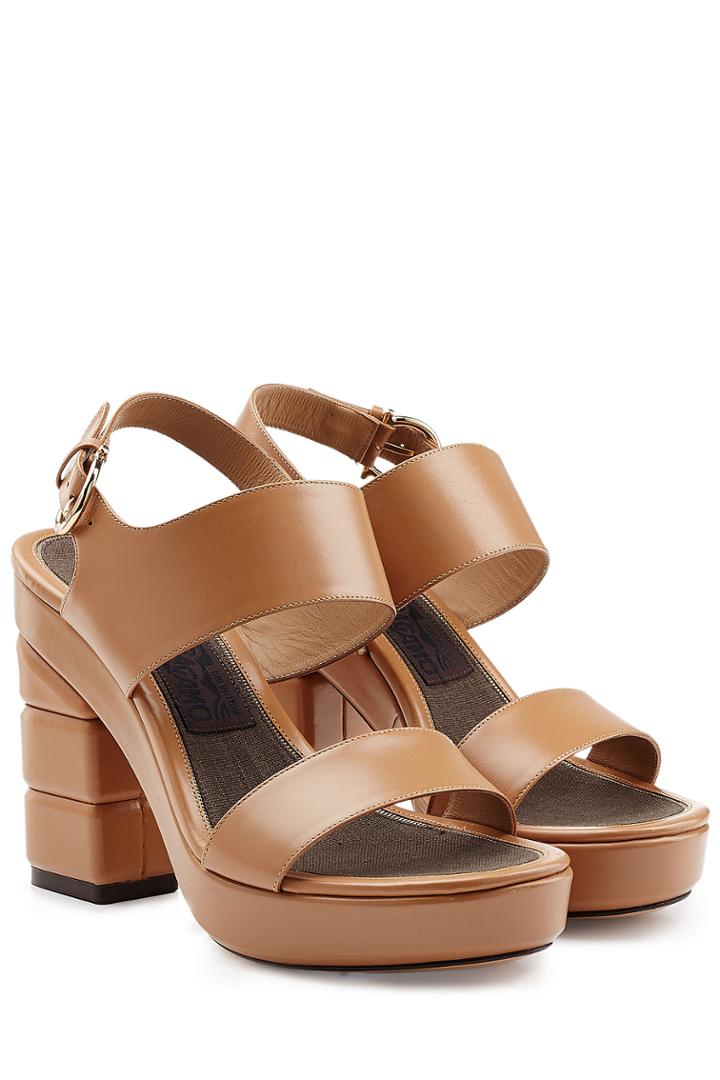 Salvatore Ferragamo Salvatore Ferragamo Leather Sandals - Brown