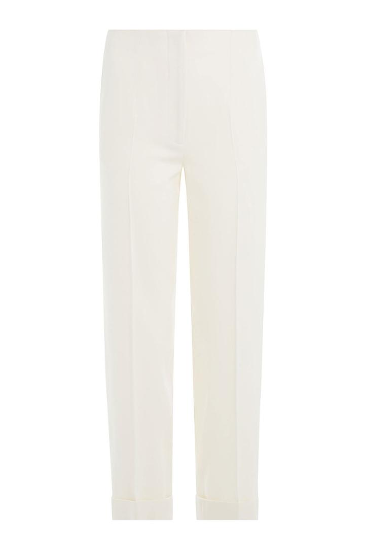 Alexander Mcqueen Alexander Mcqueen Cropped Wool Pants - White