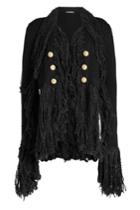 Balmain Balmain Virgin Wool Cardigan With Embossed Buttons