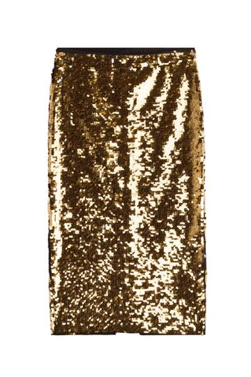 Mes Demoiselles Mes Demoiselles Sequin Skirt - Gold