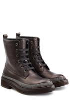 Brunello Cucinelli Brunello Cucinelli Embellished Leather Ankle Boots