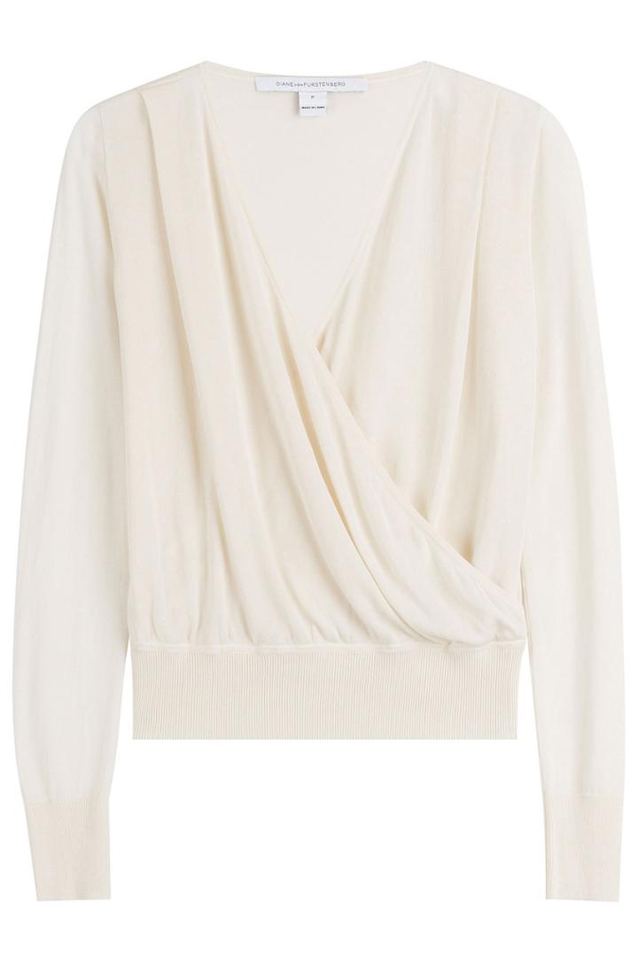 Diane Von Furstenberg Diane Von Furstenberg Wrapped Knit Top - Beige