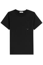 Mugler Mugler Cotton T-shirt With Ring Embellishment - Black