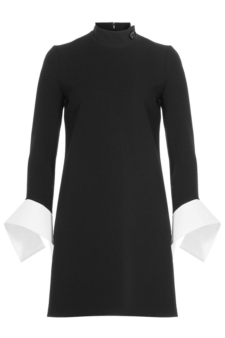Victoria, Victoria Beckham Victoria, Victoria Beckham Draped Cuff Dress - Black