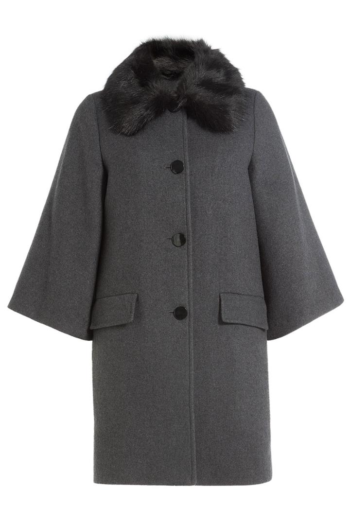 Steffen Schraut Steffen Schraut Coat With Fur Collar - Grey