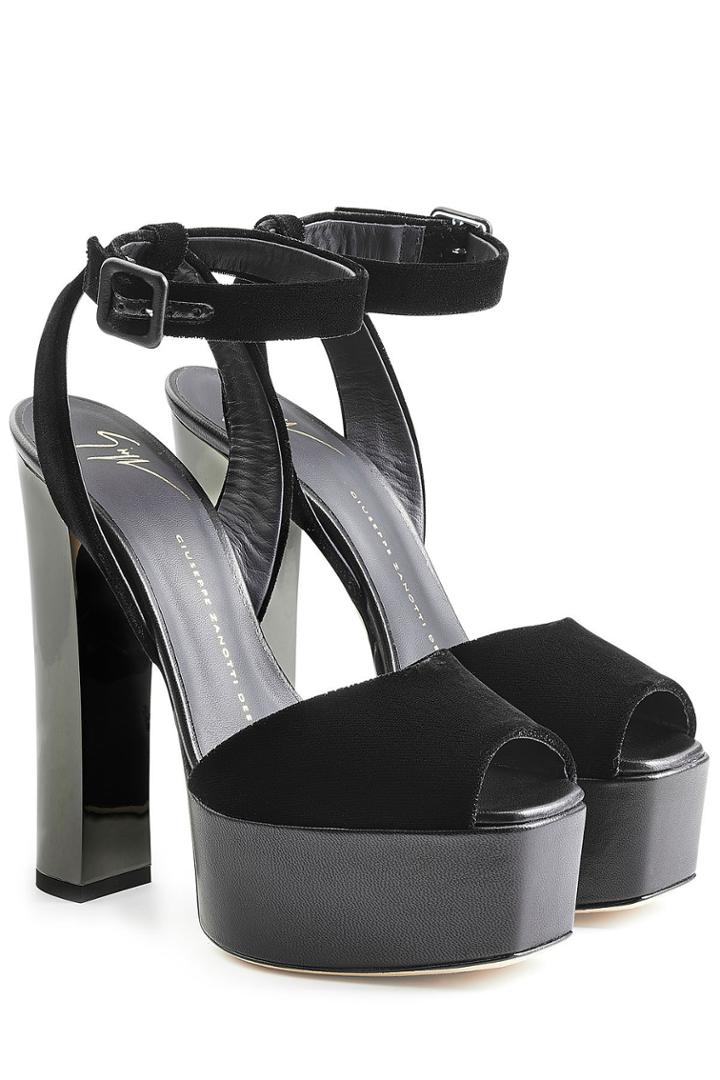 Giuseppe Zanotti Giuseppe Zanotti Velvet Platform Sandals