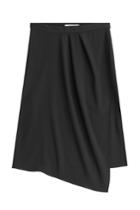 Carven Carven Draped Crepe Skirt - Black