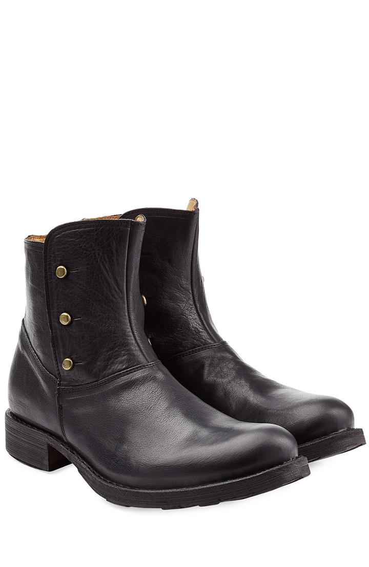 Fiorentini & Baker Button Detailed Leather Ankle Boots