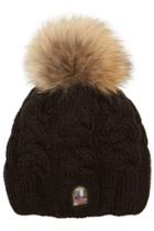 Parajumpers Parajumpers Cableknit Hat With Wool And Raccoon Fur