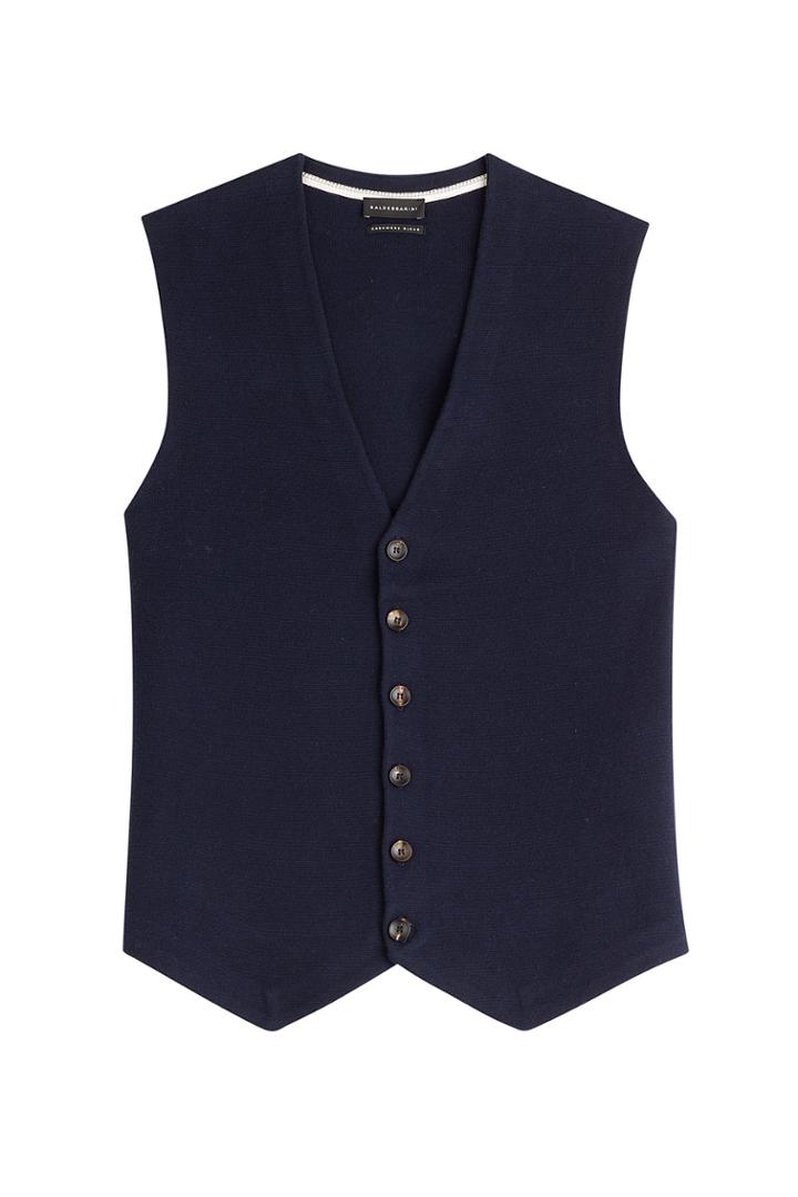 Baldessarini Baldessarini Cotton-cashmere Sweater Vest - Blue