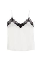 The Kooples The Kooples Silk Camisole With Lace - White