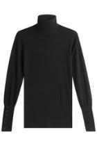 Steffen Schraut Steffen Schraut Merino Wool Turtleneck Pullover With Buttoned Cuffs - Black