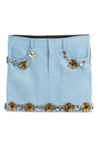 Emanuel Ungaro Emanuel Ungaro Embellished Leather Skirt