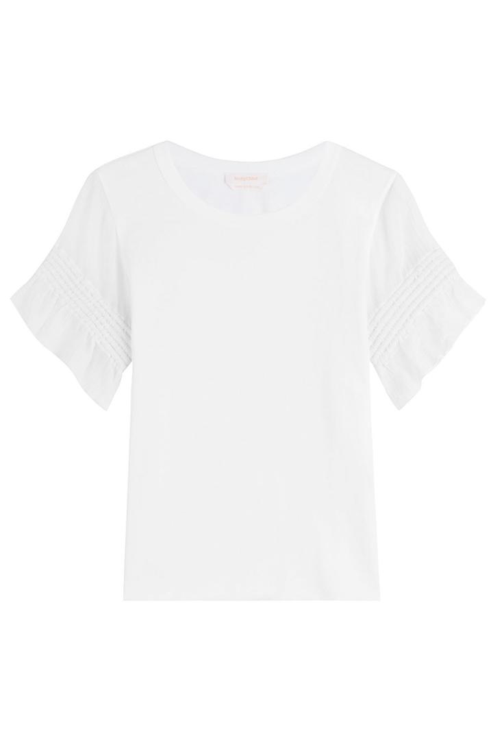 See By Chloé See By Chloé Cotton Top With Transparent Sleeves