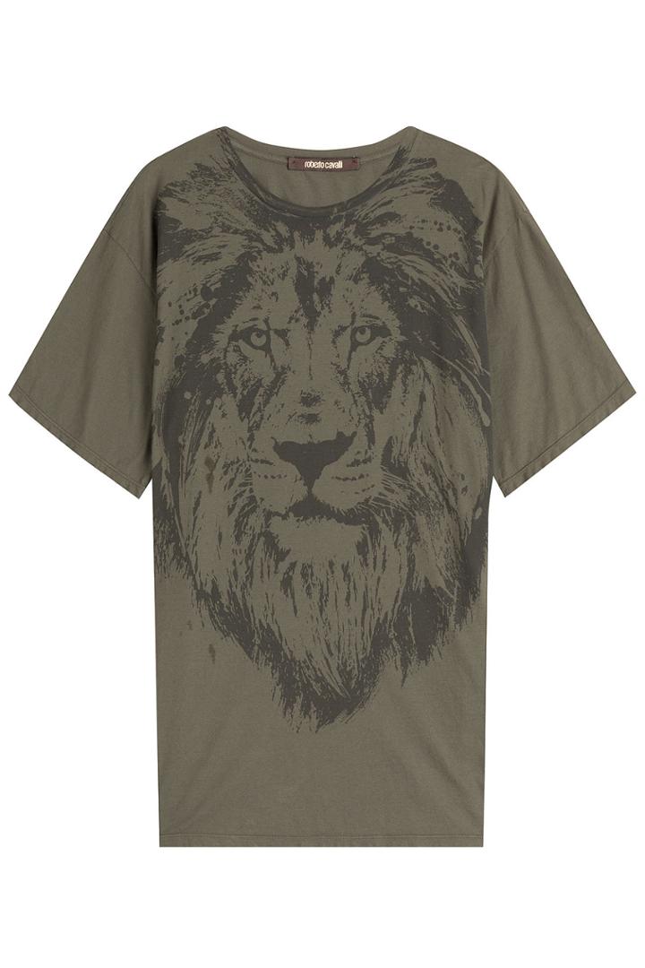 Roberto Cavalli Roberto Cavalli Printed Cotton T-shirt - Green