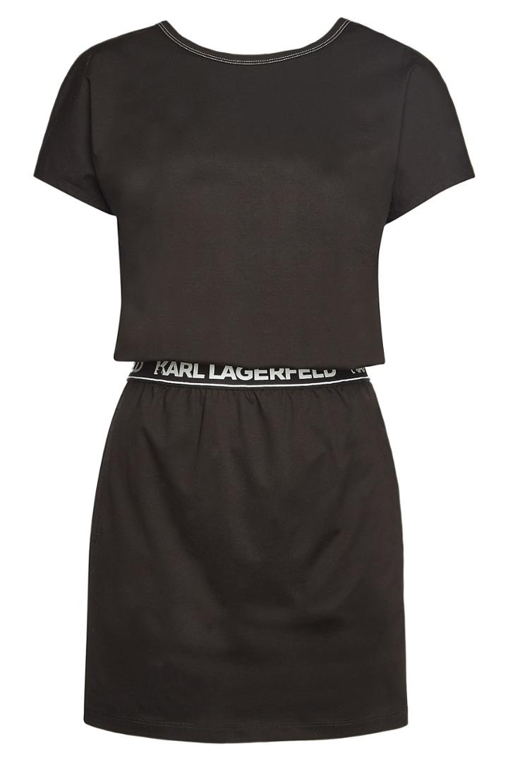 Karl Lagerfeld Karl Lagerfeld Stretch Cotton Cross Back T-shirt Dress