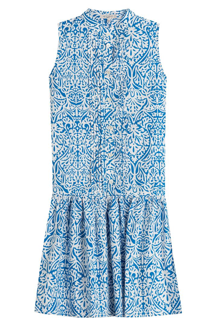 Etro Etro Printed Cotton Dress - Blue