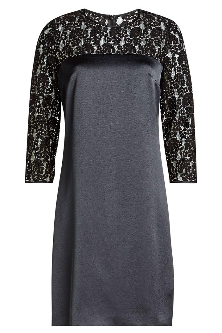 Hugo Hugo Satin Dress With Lace