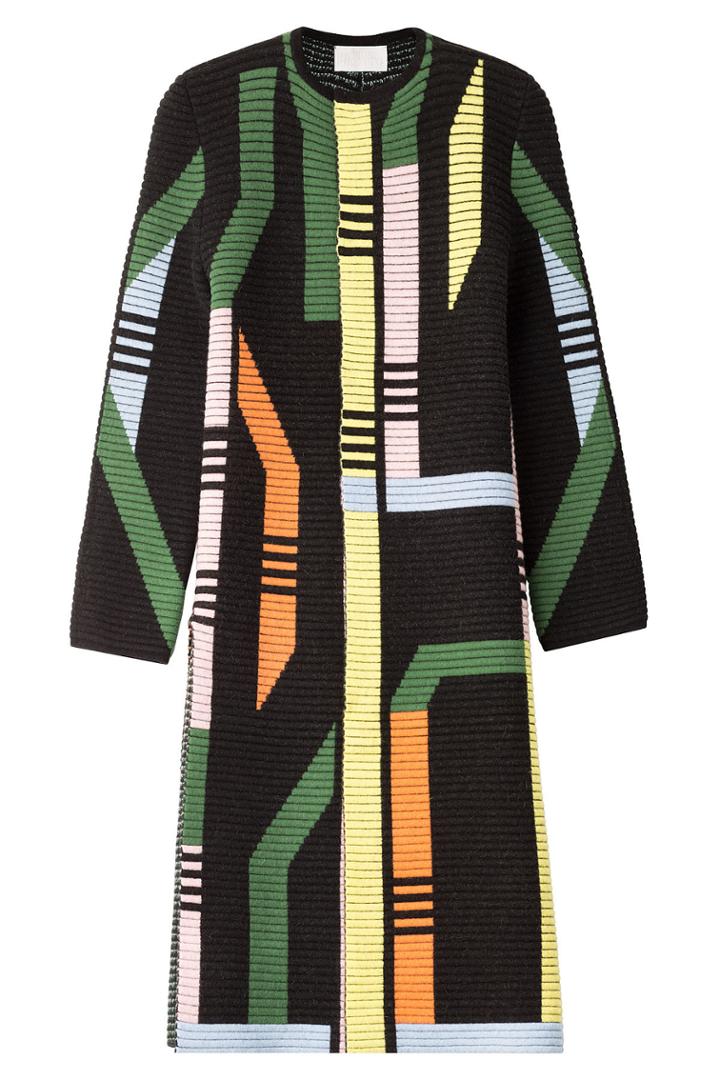 Peter Pilotto Peter Pilotto Printed Coat With Wool And Angora