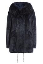 Steffen Schraut Steffen Schraut Rabbit And Raccoon Fur Parka - Blue