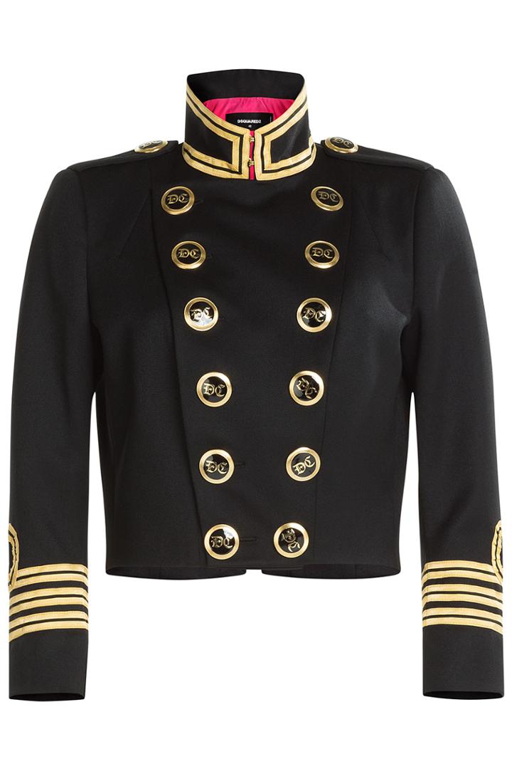 Dsquared2 Dsquared2 Wool Band Jacket - Black