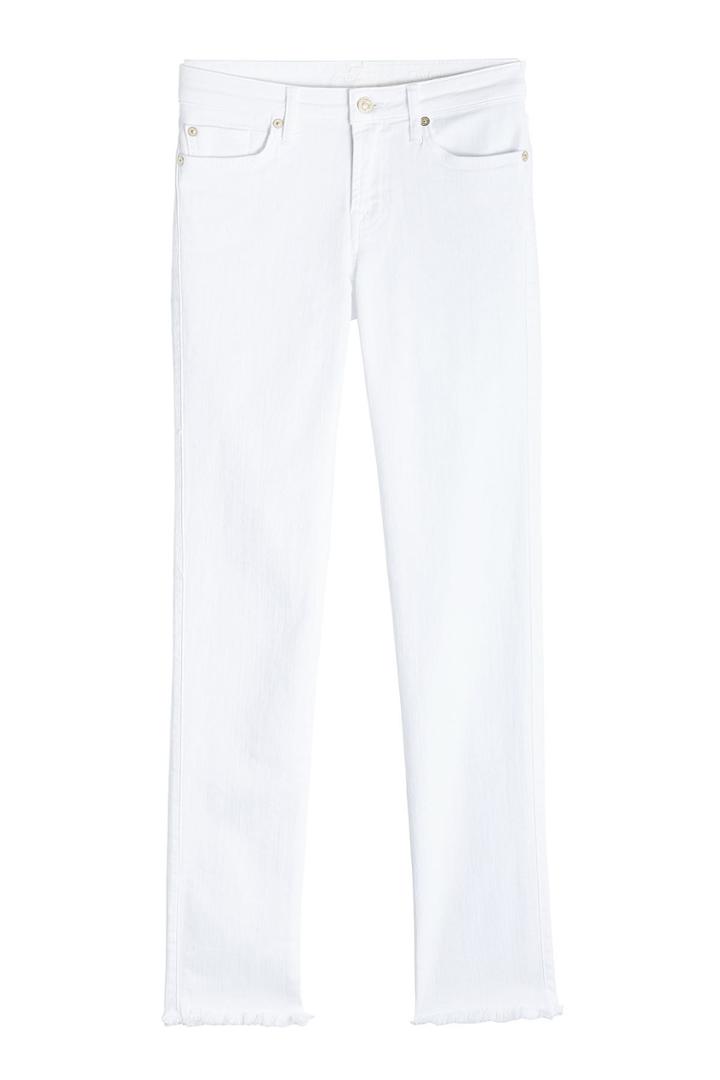 Seven For All Mankind Seven For All Mankind Frayed Skinny Jeans