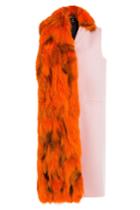 Msgm Msgm Wool Vest With Fox Fur - Multicolored