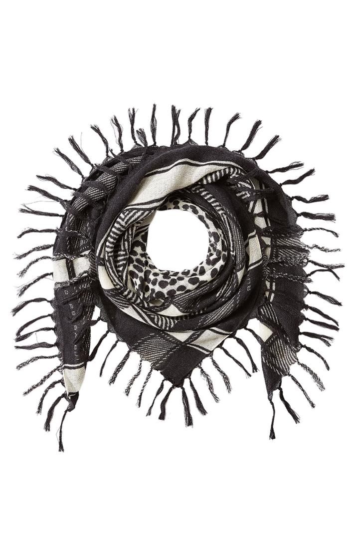 Barbara Bui Barbara Bui Wool Mixed Print Scarf - Black