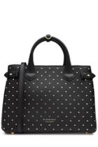 Burberry Shoes & Accessories Burberry Shoes & Accessories Medium Banner Leather Tote With Studs - Black