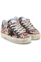 Golden Goose Deluxe Brand Golden Goose Deluxe Brand Hi Star Leather Platform Sneakers With Calf Hair And Suede