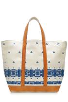 Vanessa Bruno Vanessa Bruno Embroidered Linen Tote - White