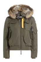 Parajumpers Parajumpers Gobi Down Bomber Jacket With Fur Trimmed Hood - Green