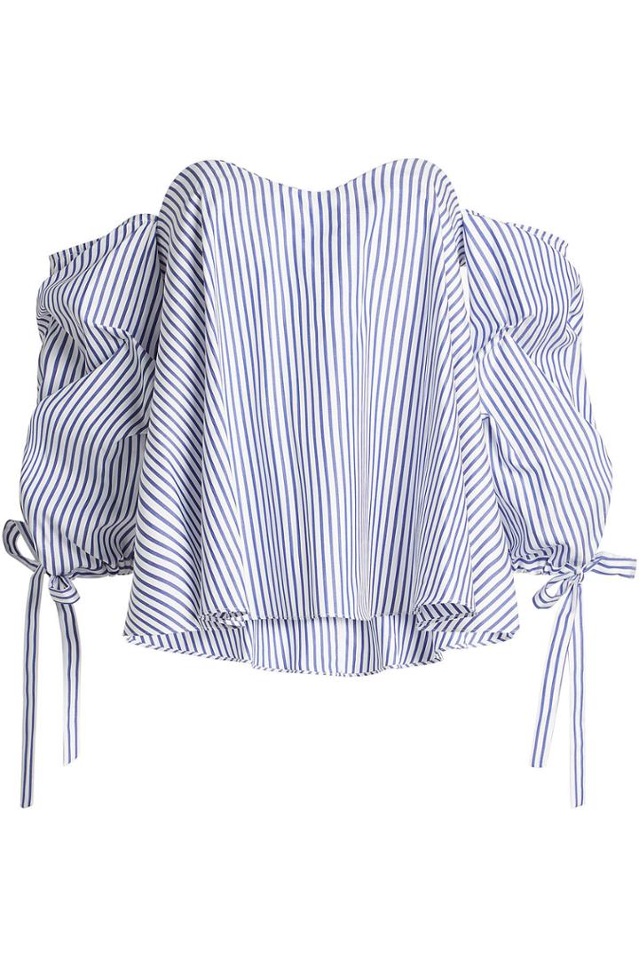 Caroline Constas Caroline Constas Off-smoulder Cotton Blouse