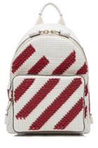 Anya Hindmarch Anya Hindmarch Striped Mini Woven Leather Backpack - Multicolored