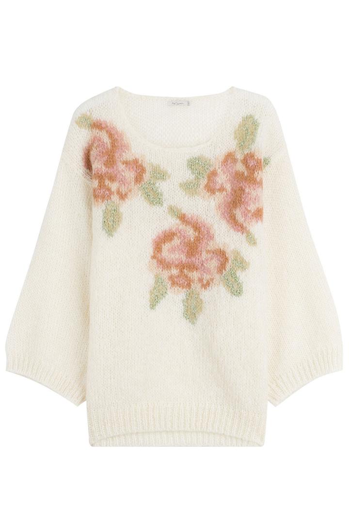 Mes Demoiselles Mes Demoiselles Oversize Pullover With Mohair - Beige