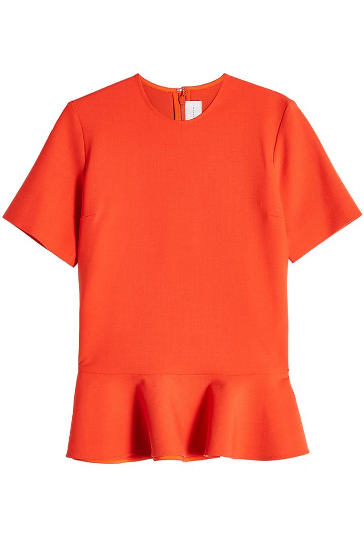 Victoria, Victoria Beckham Victoria, Victoria Beckham Peplum Top With Wool