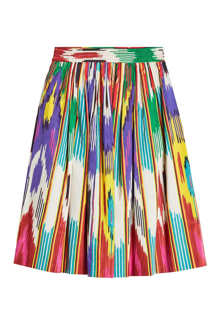 Etro Etro Ikat Print Midi Skirt In Cotton