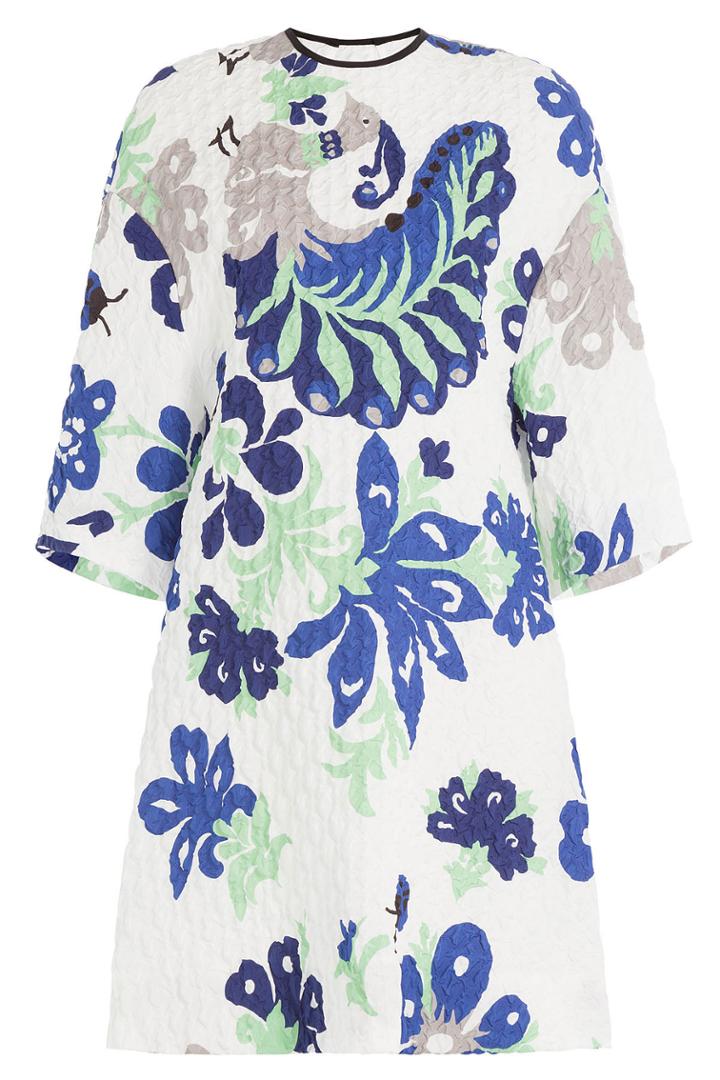 Victoria, Victoria Beckham Victoria, Victoria Beckham Oversized Print Tunic - Blue