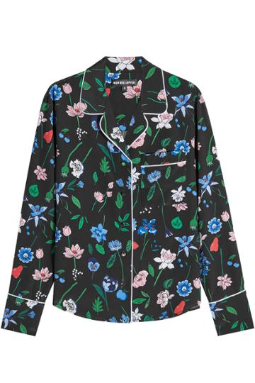 Markus Lupfer Markus Lupfer Printed Silk Blouse