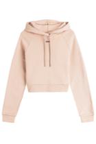 Off-white Off-white Cropped Cotton Hoody - Beige